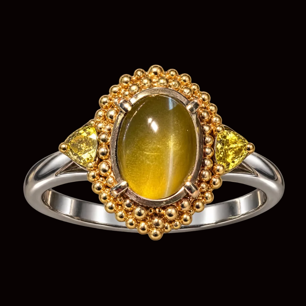 Chrysoberyl Honey Cats Eye Ring